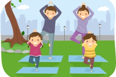 Stickman Family Yoga Outdoor